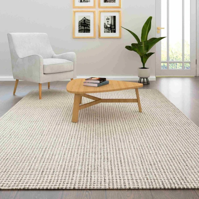 LR Home Criss Cross Gray/Ivory 82378 2 ft. 6 in. X 8 ft. Rect. Rug