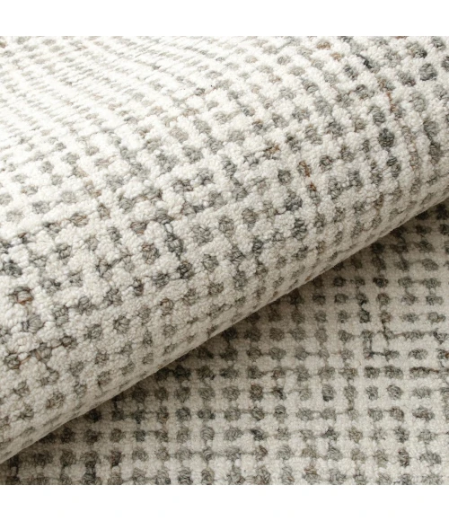 LR Home Criss Cross Gray/Ivory 82378 7 ft. 9 in. X 9 ft. 9 in. Rect. Rug