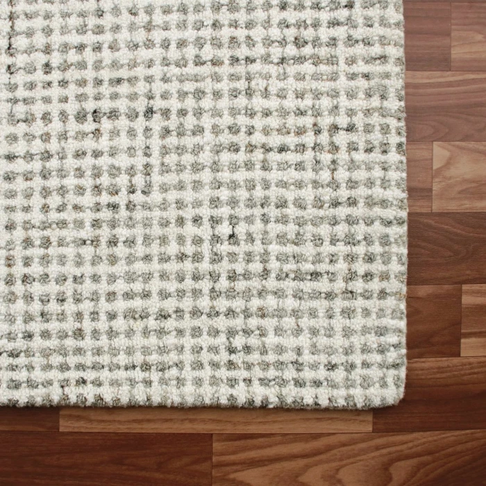 LR Home Criss Cross Gray/Ivory 82378 2 ft. 6 in. X 8 ft. Rect. Rug
