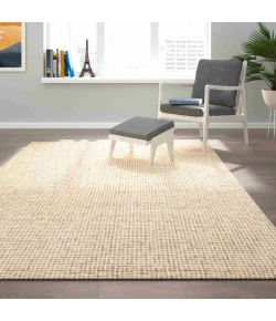 LR Home Criss Cross Beige/Ivory 82380 7 ft. 9 in. X 9 ft. 9 in. Rect. Rug