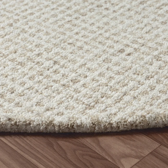 Rugs Town Cross Beige CRISS 8ft. Round Rug
