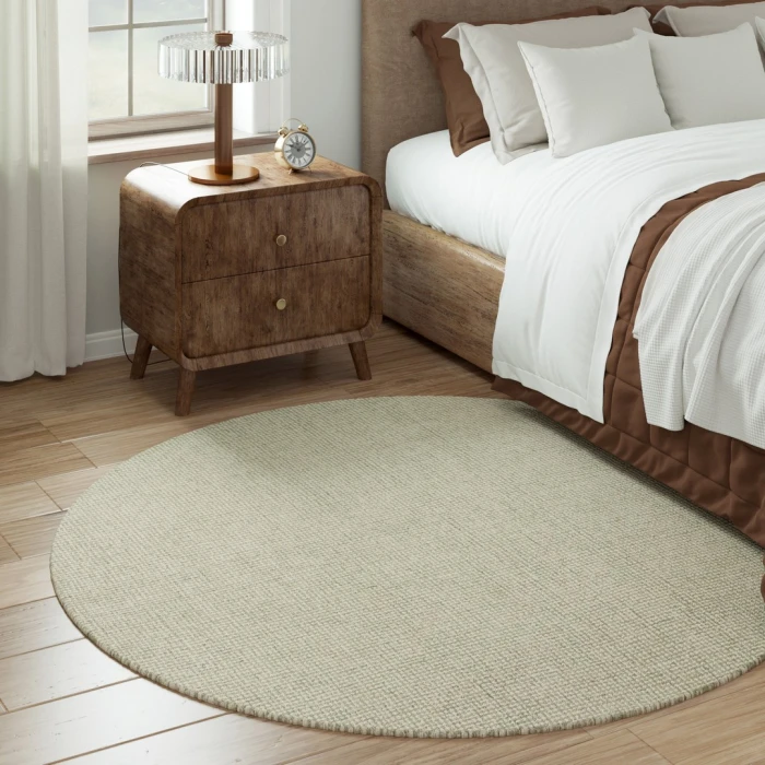 Rugs Town Cross Green Criss Cross 8ft. Round Rug