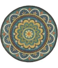 LR Home DAZZLE 54026 Blue 4' X 4' Round Rug