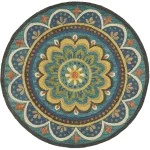 Rugs Town 54026 Blue 6' Round Rug