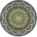 Daleyza DAZ-AL Blue Area Rug 4 ft. Round