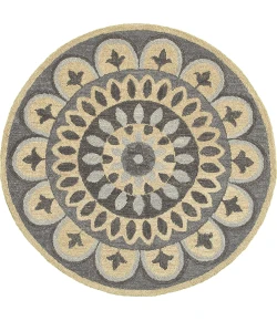 LR Home Dazzle 54054 Gray 4' X 4' Round Rug