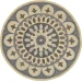 Daleyza DAZ-AM Gray Area Rug 4 ft. Round