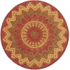 LR Home Dazzle 54059 Rust 4' X 4' Round Rug