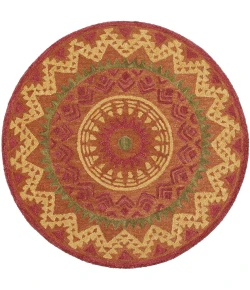 LR Home Dazzle 54059 Rust 4' X 4' Round Rug