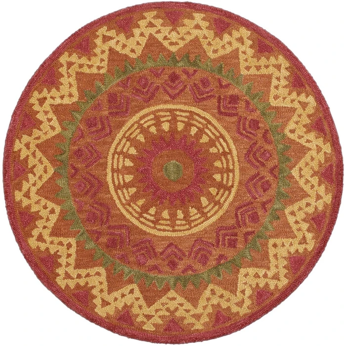 Rugs Town 54059 Rust 6' Round Rug