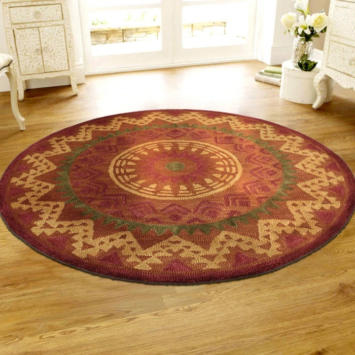 Rugs Town 54059 Rust 6' Round Rug