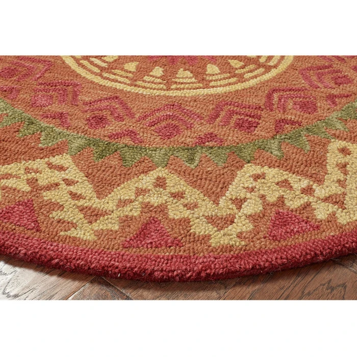 Rugs Town 54059 Rust 6' Round Rug