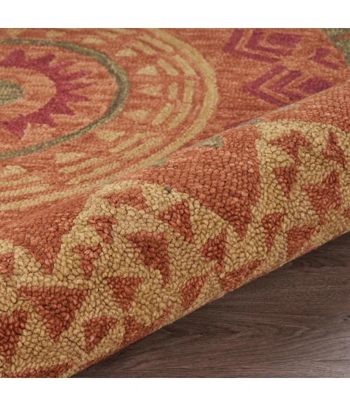 LR Home DAZZLE 54059 Rust 6' Round Rug