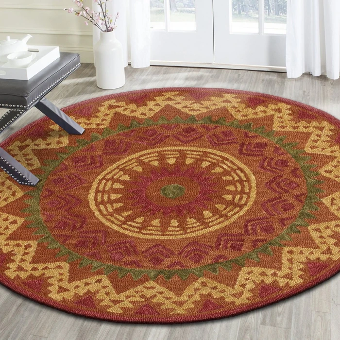 Rugs Town 54059 Rust 6' Round Rug
