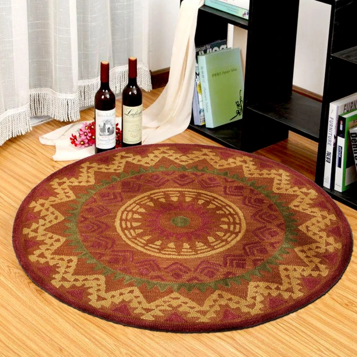 Rugs Town 54059 Rust 6' Round Rug