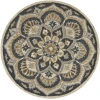 LR Home Dazzle 54062 Black 4' X 4' Round Rug