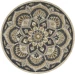 Daleyza DAZ-AO Black Area Rug 4 ft. Round