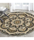 LR Home DAZZLE 54062 Black 4' X 4' Round Rug