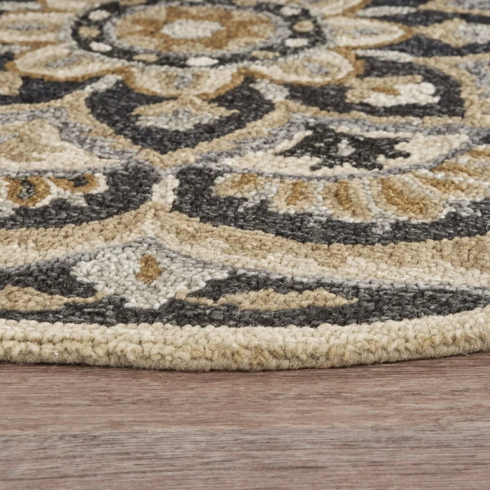 Rugs Town 54062 Black 6' Round Rug