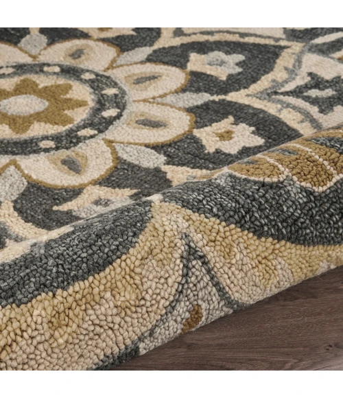 LR Home DAZZLE 54062 Black 4' X 4' Round Rug