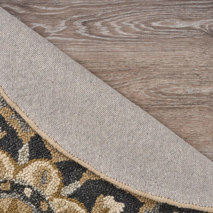 Rugs Town 54062 Black 6' Round Rug