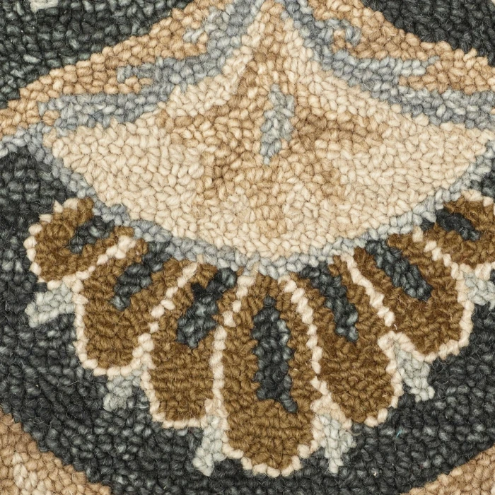Rugs Town 54062 Black 6' Round Rug