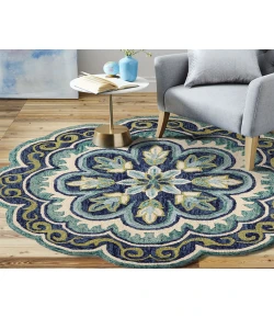 Daleyza DAZ-AQ Green 5 ft. Round Area Rug