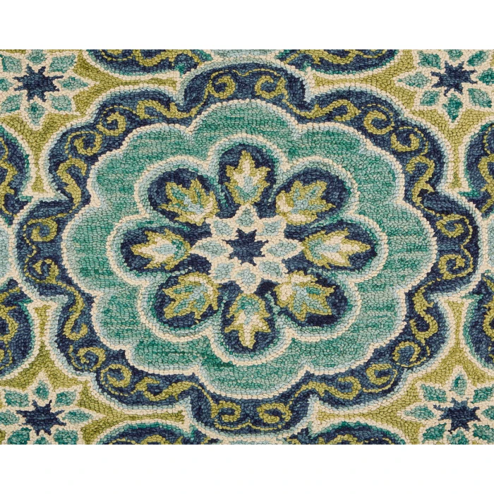 Rugs Town 54076 Green 5' Round Rug