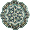 LR Home Dazzle Green DAZZL 8ft. Round Rug