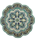 LR Home Dazzle Green DAZZL 8ft. Round Rug