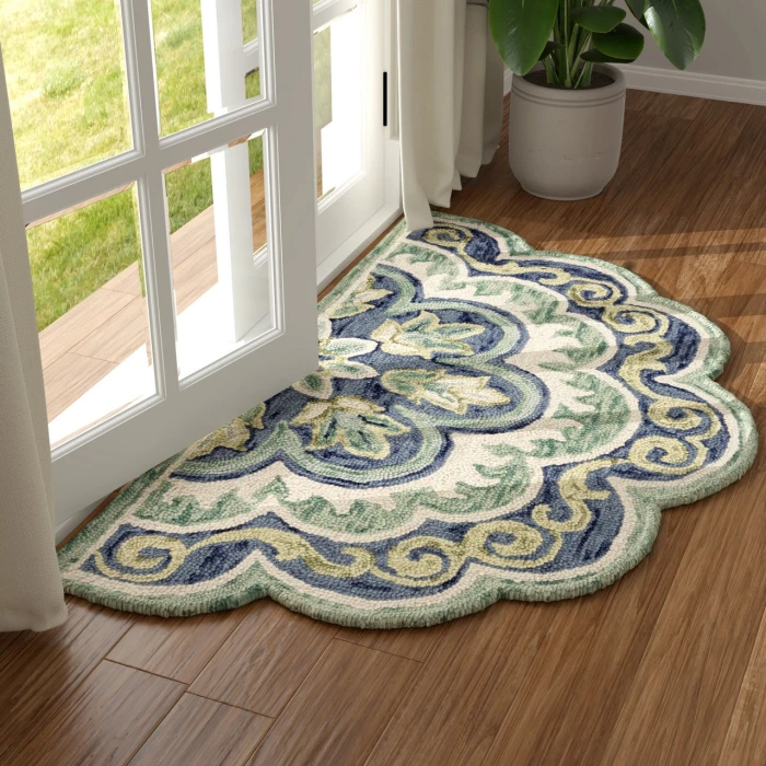 Rugs Town Green DAZZL 2ft.3in. x 3ft.10in. Hearth Rug