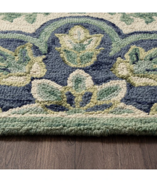 LR Home Dazzle Green DAZZL 8ft. Round Rug