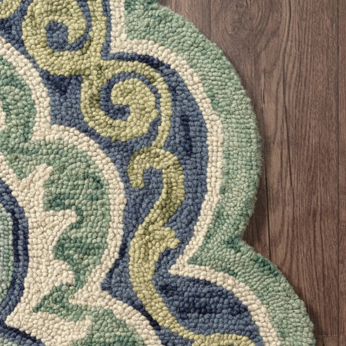 Rugs Town Green DAZZL 2ft.3in. x 3ft.10in. Hearth Rug