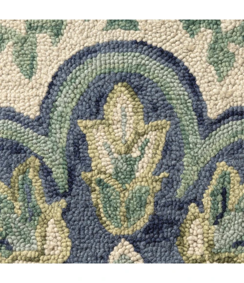 LR Home Dazzle Green DAZZL 2ft.3in. x 3ft.10in. Hearth Rug