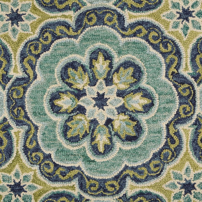 LR Home Dazzle Green DAZZL 8ft. Round Rug