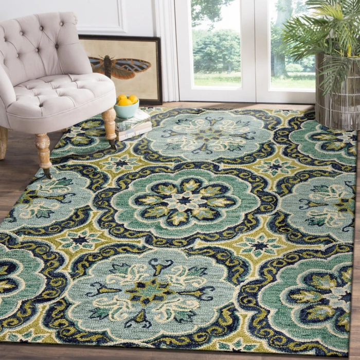Rugs Town 54076 Green 7'9" X 9'9 Rect. Rug