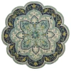LR Home Dazzle 54077 Teal 4' X 4' Round Rug