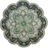 LR Home Dazzle Blue DAZZL 5ft. x 5ft. Round Rug