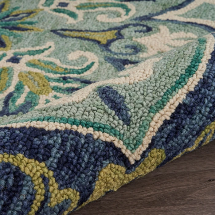 Rugs Town Blue DAZZL 5ft. x 5ft. Round Rug