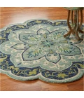 LR Home Dazzle Blue DAZZL 5ft. x 5ft. Round Rug