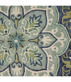 LR Home Dazzle 54077 Teal 4' X 4' Round Rug