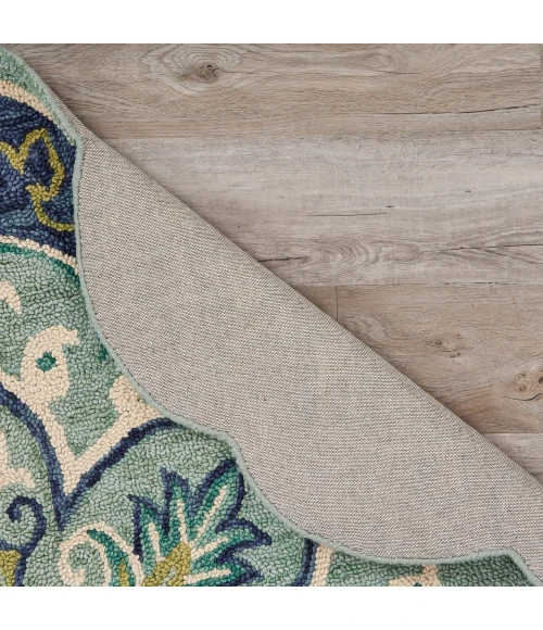 LR Home DAZZLE 54077 Teal 4' X 4' Round Rug