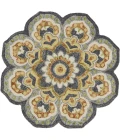 LR Home DAZZLE 54078 Gray 4' X 4' Round Rug
