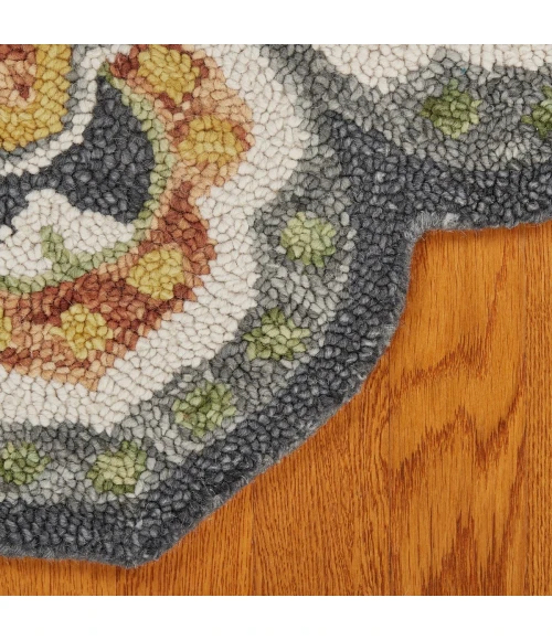 LR Home DAZZLE 54078 Gray 4' X 4' Round Rug