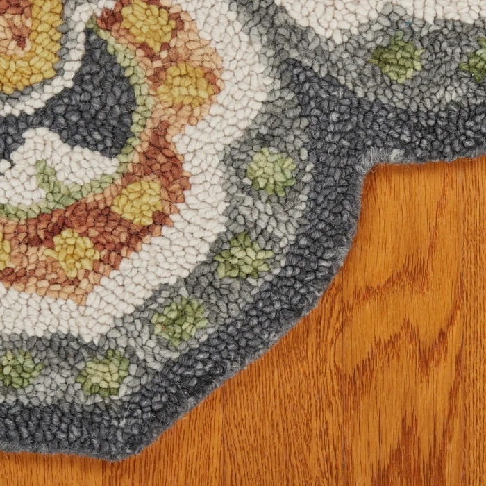 Rugs Town 54078 Gray 4' X 4' Round Rug
