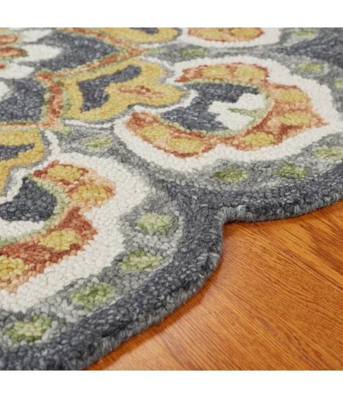 LR Home DAZZLE 54078 Gray 4' X 4' Round Rug