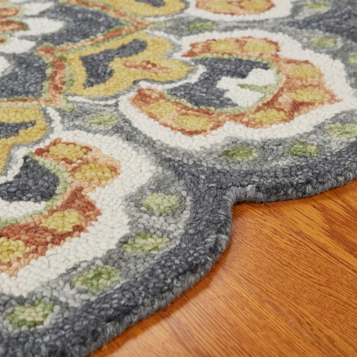 Rugs Town 54078 Gray 4' X 4' Round Rug