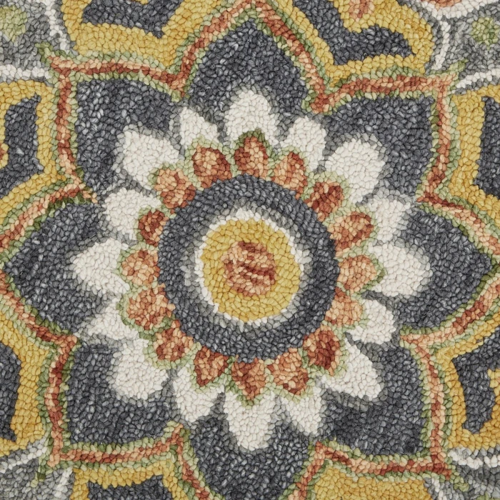 Rugs Town 54078 Gray 4' X 4' Round Rug