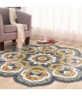 LR Home DAZZLE 54078 Gray 4' X 4' Round Rug
