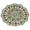 LR Home Dazzle 54085 Teal/ Green 5' Round Rug